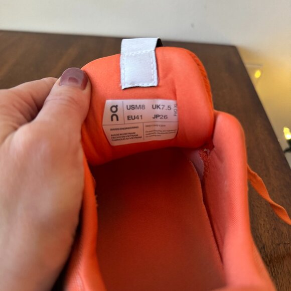 On Running Men’s Athletic Shoes in Coral and White main image 15